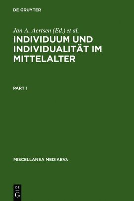 Cover: Individuum und Individualität im Mittelalter - Aertsen, Jan A. - 1996