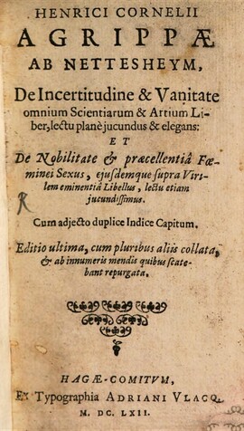 Cover: De incertitudine & vanitate omnium scientiarum & artium liber, lactu plane jucundus & elegans - Agrippa von Nettesheim, Heinrich Cornelius - 1662