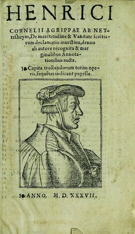 Cover: De incertitudine & vanitate scientiarum declamatio invectiva - Agrippa von Nettesheim, Heinrich Cornelius - 1537