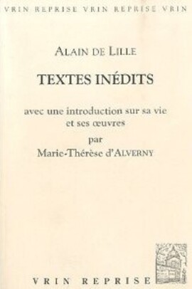Cover: Alain de Lille - Alverny, Marie Thérèse d' - 1965
