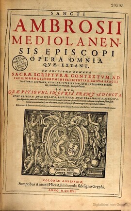 Cover: Hexaemeron - Ambrosius von Mailand - 1616