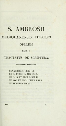 Cover: Hexaemeron - Ambrosius von Mailand - 1836-1839