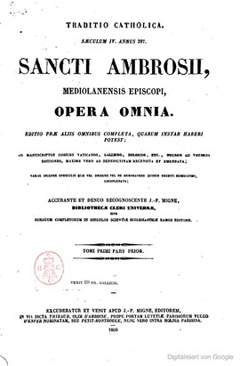 Cover: Hexaemeron - Ambrosius von Mailand - 1866