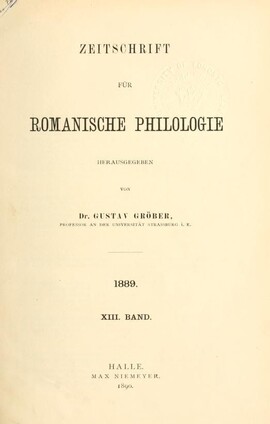 Cover: Der provenzalische Lucidarius - Appel, Carl - 1889