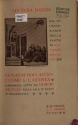 Cover: Giovanni Boccaccio - Arcoleo, Giorgio - 1913
