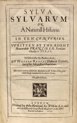 Cover: Sylva sylvarum - Bacon, Francis - 1639