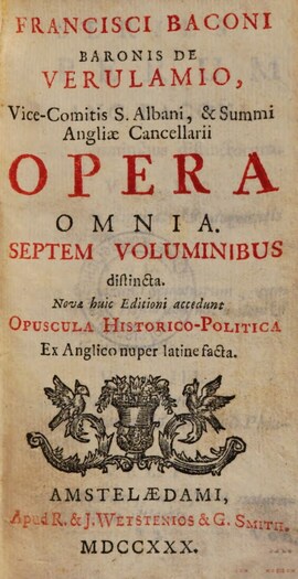 Cover: Instauratio magna - Bacon, Francis - 1730