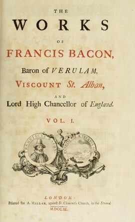 Cover: Instauratio magna - Bacon, Francis - 1740-1751