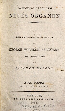 Cover: Neues Organon - Bacon, Francis - 1793