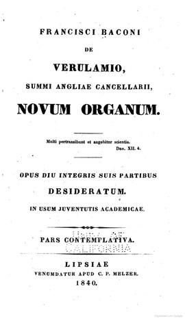 Cover: Novum organum - Bacon, Francis - 1840