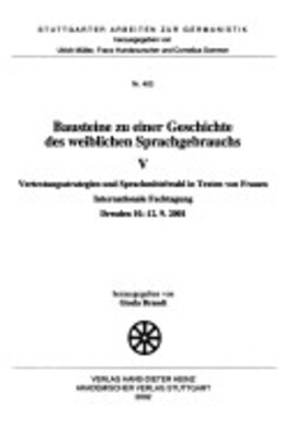 Cover: Bausteine zu einer Geschichte des weiblichen Sprachgebrauchs V - Brandt, Gisela - 2002