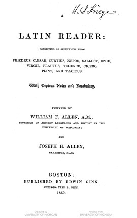 Cover: Life of Hannibal - Nepos, Cornelius - 1869