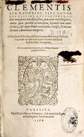Cover: Stromatum - Clemens von Alexandria - 1566