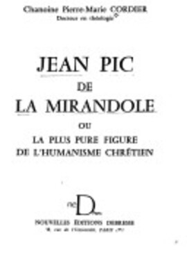 Cover: Jean Pic de la Mirandole - Cordier, Pierre-Marie - 1957