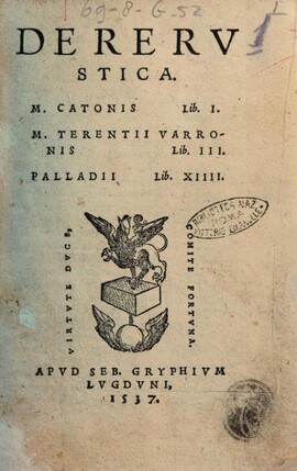 Cover: De re rustica - Palladius, Rutilius Taurus Aemilianus - 1537