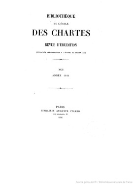 Cover: Deux feuillets retrouvés du Hortus Deliciarum de Herrade de Landsberg - 1931