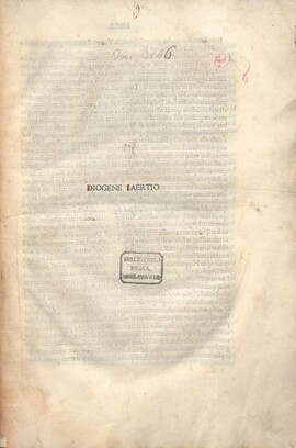 Cover: Diogene Laertio - Diogenes Laertius - 1495