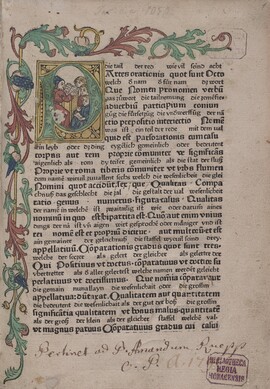 Cover: Partes orationis quot sunt octo - Donatus, Aelius - 1481