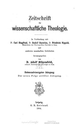 Cover: Zu Johannes Scotus Erigena - Dräseke, Johannes - 1904