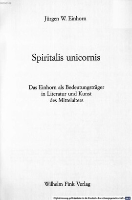 Cover: Spiritalis unicornis - Einhorn, Jürgen Werinhard - 1998