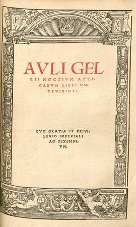 Cover: Noctium atticarum libri undeviginti - Gellius, Aulus - 1517