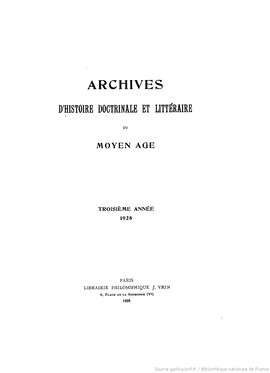 Cover: La cosmogonie de Bernardus Silvestris - Gilson, Etienne - 1928
