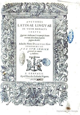 Cover: M. Terentius Varro de lingua latina - Festus, Sextus Pompeius - 1622