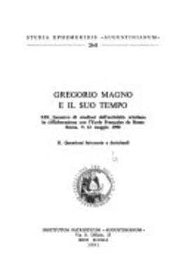 Cover: Gregorio Magno e il suo tempo - 1991