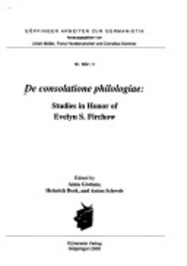 Cover: De consolatione philologiae - Grotans, Anna A. - 2000