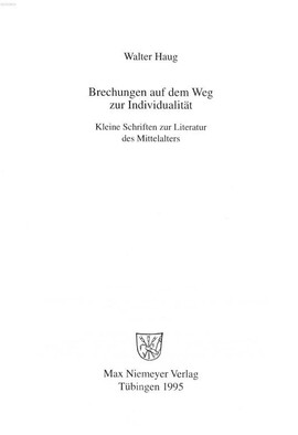 Cover: Brechungen auf dem Weg zur Individualität - Haug, Walter - 1995