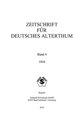 Cover: Zu Freidank - 1844