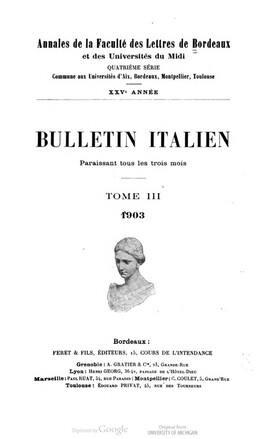 Cover: Un chapitre de Boccace ("De Casibus virorum illustrium", IX, 26) et sa fortune dans la littérature française - Hauvette, Henri - 1903