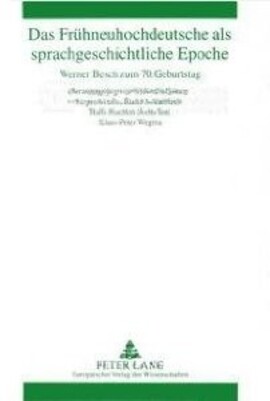 Cover: Das Frühneuhochdeutsche als sprachgeschichtliche Epoche - Hoffmann, Walter - 1999