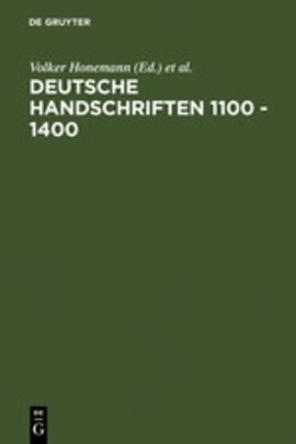 Cover: Deutsche Handschriften 1100 -1400 - Honemann, Volker - 1988