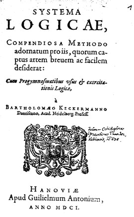 Cover: Systema logicae - Keckermann, Bartholomäus - 1601