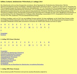 Cover: Altsächsisches Wörterbuch - Köbler, Gerhard - 2014