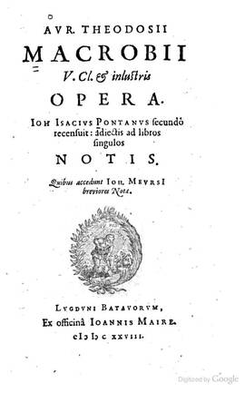 Cover: Diei Saturnaliorum - Macrobius, Ambrosius Aurelius Theodosius - 1628