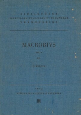 Cover: Saturnalia - Macrobius, Ambrosius Aurelius Theodosius - 1963