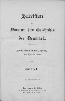 Cover: Die slavischen Ortsnamen der Neumark - Mucke, Ernst - 1898