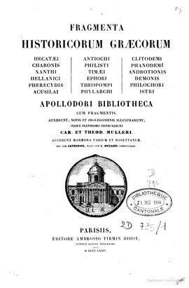 Cover: De mirabilibus - Phlegon von Tralleis - 1868-1878