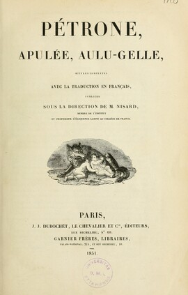 Cover: Les nuits attiques - Gellius, Aulus - 1851