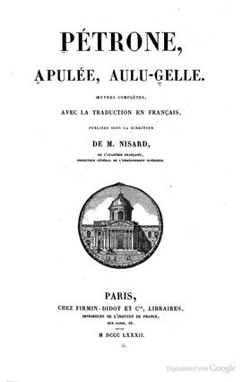 Cover: Les nuits attiques - Gellius, Aulus - 1882