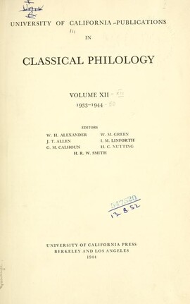 Cover: Physiologus latinus versio Y - Carmody, Francis J. - 1941