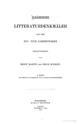 Cover: Das Heilige Namenbuch von Konrad von Dangkrotzheim - Pickel, Karl - 1878