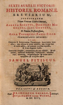 Cover: De viris illustribus urbis Romae - Pseudo-Aurelius Victor - 1696