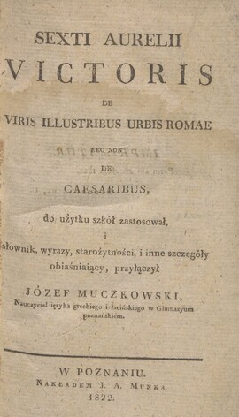 Cover: De viris illustribus urbis Romae - Pseudo-Aurelius Victor - 1822