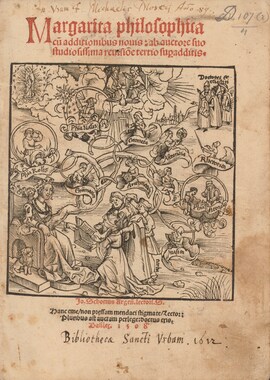 Cover: Margarita philosophica - Reisch, Gregor - 1508