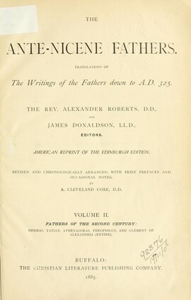 Cover: The stromata, or miscellanies - Clemens von Alexandria - 1905