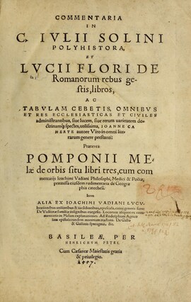 Cover: Polyhistora - Solinus, Gaius Iulius - 1557