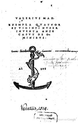 Cover: Exempla quatuor et viginti - Valerius Maximus - 1514